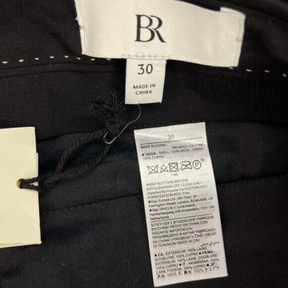 Banana Republic Barathea Italian Wool Straight Pant Size 30 - Picture 8 of 12
